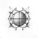 basketball with Rubik's cube  tattoo design idea