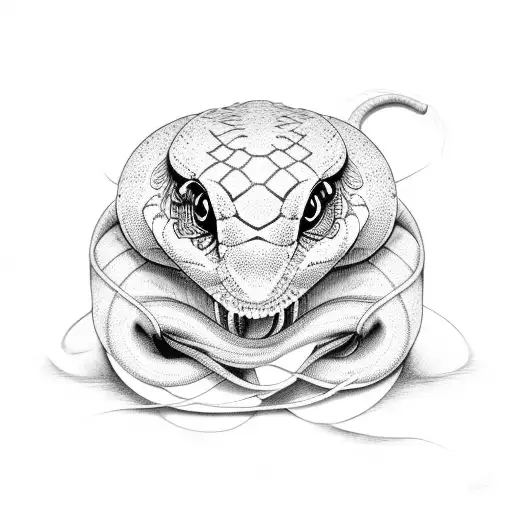 ball python tattoo design idea