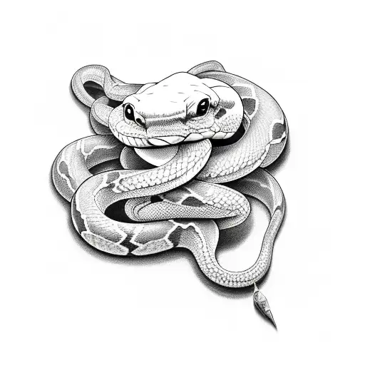 ball python tattoo design idea