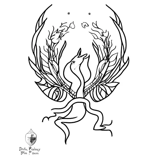 A minimalist tattoo of a doe Patronus representing Severus Snape's love for Lily Potter tattoo design idea