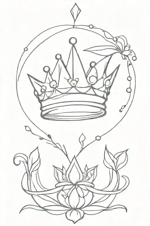 J and crown  tattoo design idea
