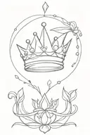 J and crown  tattoo design idea