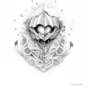 corazon roto con cadenas tattoo design idea