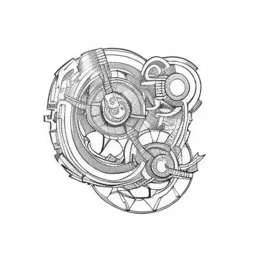 motor, Harley Davidson  tattoo design idea