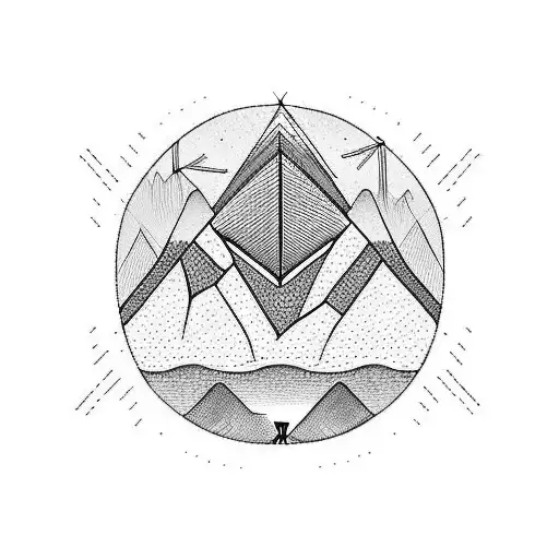 road bicycles and mountain include compas rose and science tattoo design idea