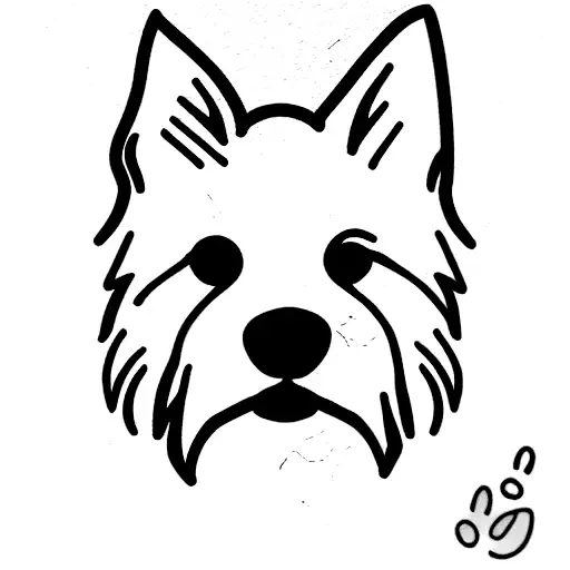 Dog westie  tattoo design idea
