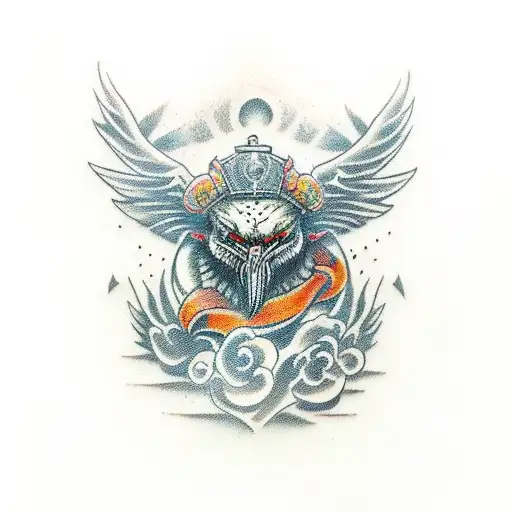 Wikings, Hugin&Munin, runal, Scoll&Hati tattoo design idea