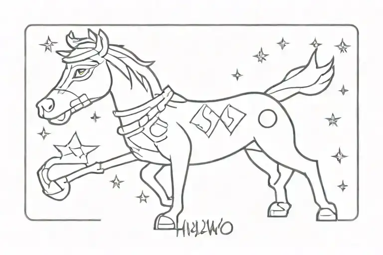 hollywoo sign from bojack horseman tattoo design idea