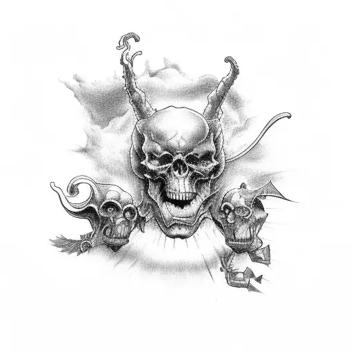 Heaven and Hell tattoo design idea