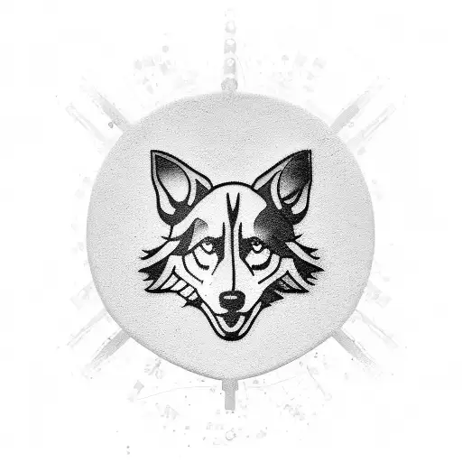 Generate a tattoo design showcasing military dog tags set against a backdrop of intense warfare, evoking a profound sens tattoo design idea