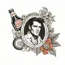 Elvis Presley and diet coke tattoo design idea