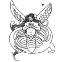 merman tattoo design idea