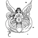 merman tattoo design idea