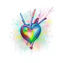 Crying Heart tattoo design idea