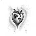 Crying Heart tattoo design idea