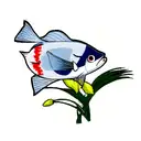 Fish with snowdrop tattoo design idea