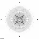 A mandala-inspired design featuring cricket bats, balls, and meditation symbols tattoo design idea