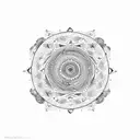 A mandala-inspired design featuring cricket bats, balls, and meditation symbols tattoo design idea