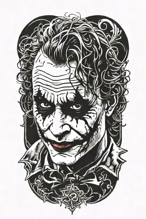 the joker heath ledger tattoo design idea