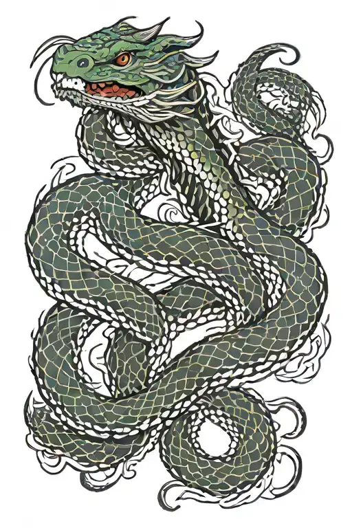 viper tattoo design idea