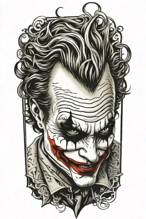 the joker heath ledger tattoo design idea