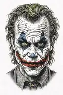 the joker heath ledger tattoo design idea