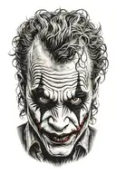 the joker heath ledger tattoo design idea