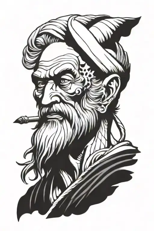 Diogenes face tattoo tattoo design idea