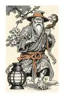 Diogenes holding lantern tattoo design idea