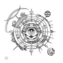 Gemini taurus sun tattoo design idea