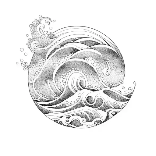 Ocean Wave tattoo design idea