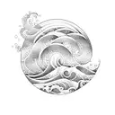 Ocean Wave tattoo design idea