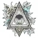 Triangle prism tattoo design idea