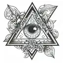 Triangle prism tattoo design idea