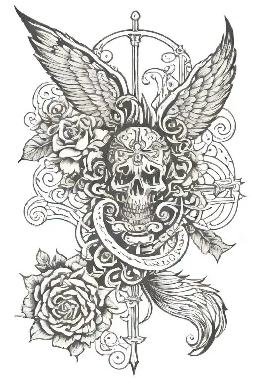 need a fineline tattoo which speak of sprituality, belief and perception tattoo design idea