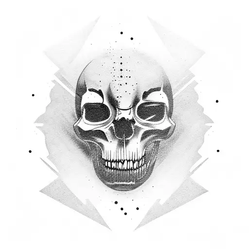 Compose a scary movie scene with art supplies tattoo design idea