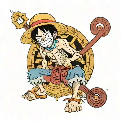 monkey d luffy tattoo design idea