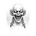 buggy the clown tattoo design idea