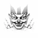 buggy the clown tattoo design idea