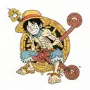 monkey d luffy tattoo design idea