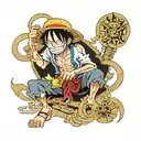 monkey d luffy tattoo design idea