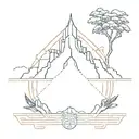 very small fine line minimalist tattoo that represents thailand, cambodia, and vietnam  tattoo design idea