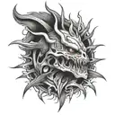 falling in reverse popular monster  tattoo design idea