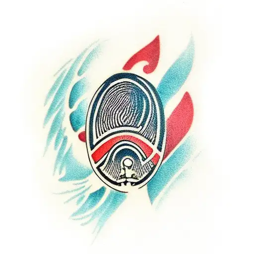 fingerprint tattoo design idea