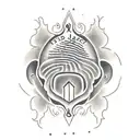 fingerprint tattoo design idea