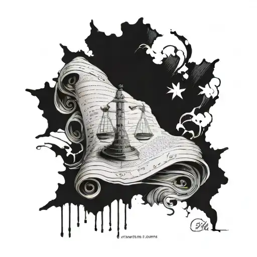 Incorporate elements of the US Constitution into a detailed sleeve tattoo design tattoo design idea
