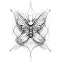 moth with blackberries tattoo design idea