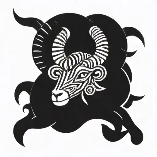 ram tattoo design idea