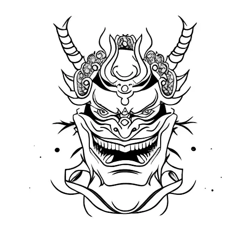 Hannya mask tattoo design idea
