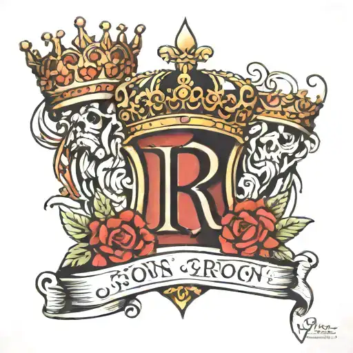 r crown made tattoo design idea